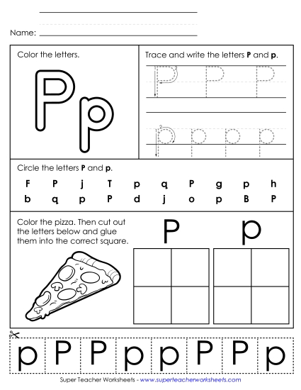 Letter P: Mixed Skills - Letter P - Mixed Skills (Basic)