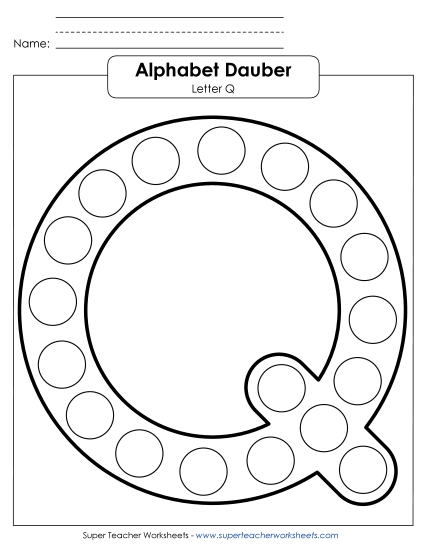 Letter Recognition - Letter Q - Dabber Letter Recognition - Letter Q - Dabber
