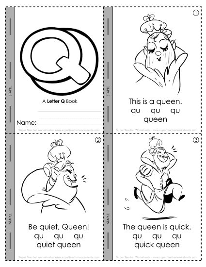Worksheets - Letter Q Mini-Book Worksheets - Letter Q Mini-Book