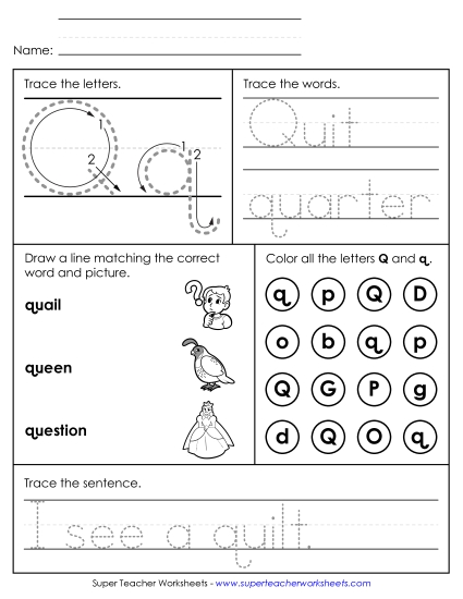 Letter Q: Mixed Skills - Letter Q - Mixed Skills (Intermediate) Letter Q: Mixed Skills - Letter Q - Mixed Skills (Intermediate)