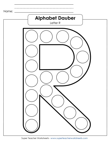 Letter Recognition - Letter R - Dabber