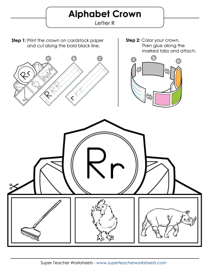 Letters A - Z - Letter R Hat