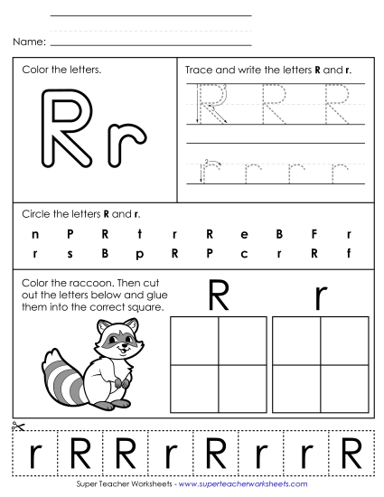 Letter R: Mixed Skills - Letter R - Mixed Skills (Basic)