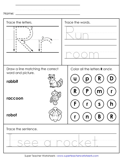 Letter R: Mixed Skills - Letter R - Mixed Skills (Intermediate)