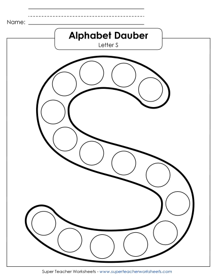Letter Recognition - Letter S - Dabber Letter Recognition - Letter S - Dabber