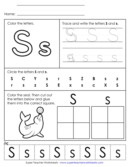 Letter S: Mixed Skills - Letter S - Mixed Skills (Basic)