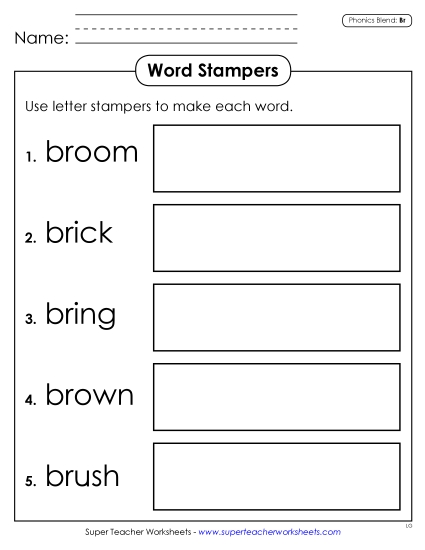 Games & Learning Centers - Letter Stampers (Br- Words) Games & Learning Centers - Letter Stampers (Br- Words)