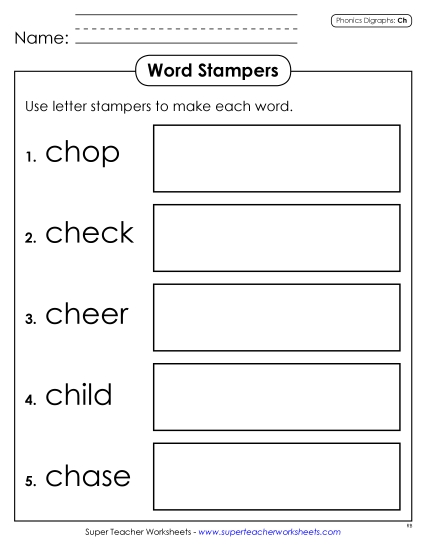 Games & Learning Centers - Letter Stampers (CH Words) Games & Learning Centers - Letter Stampers (CH Words)