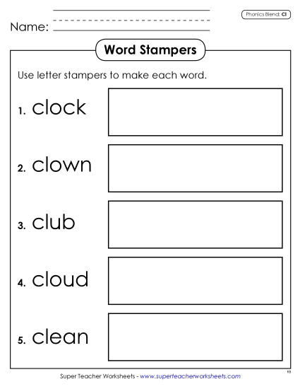 Games & Learning Centers - Letter Stampers (Cl- Words) Games & Learning Centers - Letter Stampers (Cl- Words)
