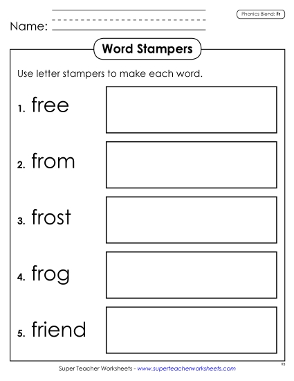 Games & Learning Centers - Letter Stampers (Fr- Words) Games & Learning Centers - Letter Stampers (Fr- Words)