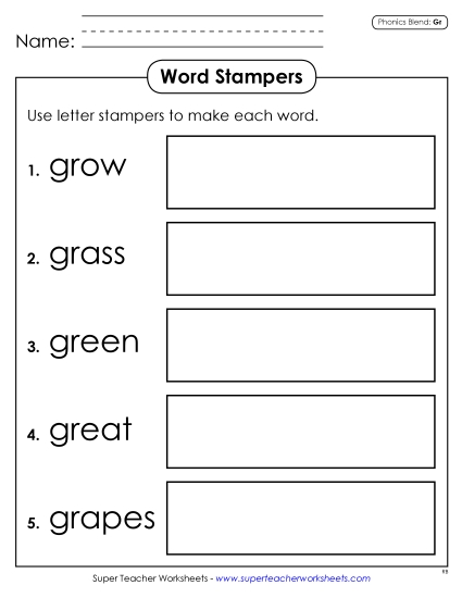 Games & Learning Centers - Letter Stampers (Gr- Words)