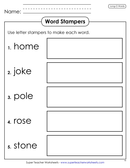 Worksheets - Letter Stampers
