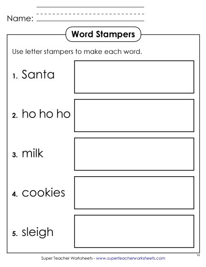 Worksheets - Letter Stampers
