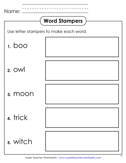 Phonics Worksheets - Letter Stampers