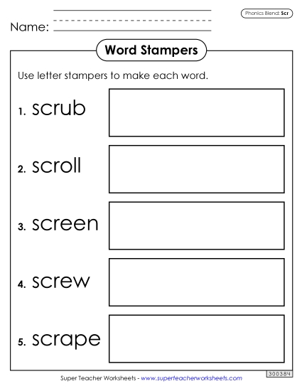 Games and Learning Centers - Letter Stampers (Scr Words)