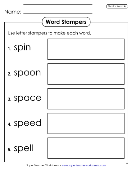 Games & Learning Centers - Letter Stampers (Sp- Words) Games & Learning Centers - Letter Stampers (Sp- Words)
