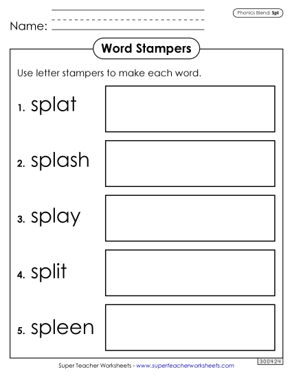 Games and Learning Centers - Letter Stampers (Spl Words) Games and Learning Centers - Letter Stampers (Spl Words)