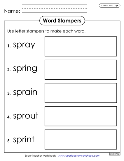 Games and Learning Centers - Letter Stampers (Spr Words)