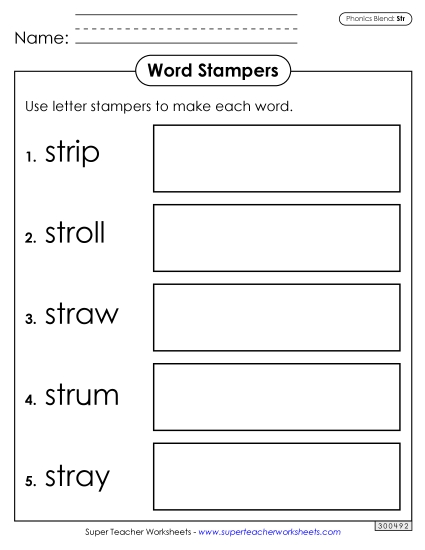 Games and Learning Centers - Letter Stampers (Str Words)