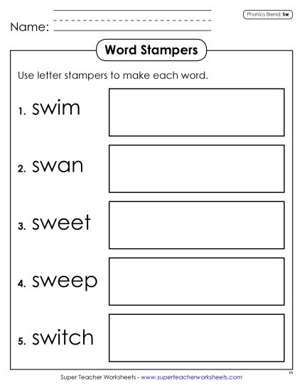 Games & Learning Center - Letter Stampers (Sw- Words)