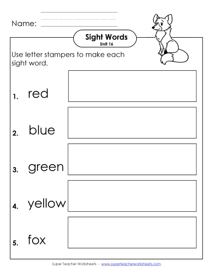 Worksheets - Letter Stampers (Unit 16) Worksheets - Letter Stampers (Unit 16)