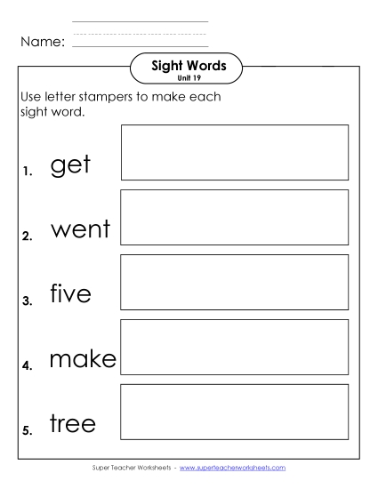 Worksheets - Letter Stampers (Unit 19) Worksheets - Letter Stampers (Unit 19)