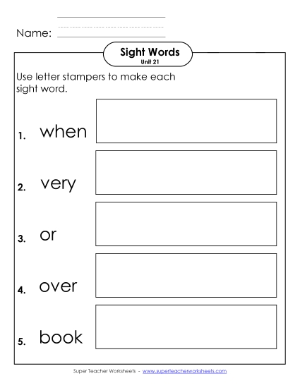 Worksheets - Letter Stampers (Unit 21) Worksheets - Letter Stampers (Unit 21)