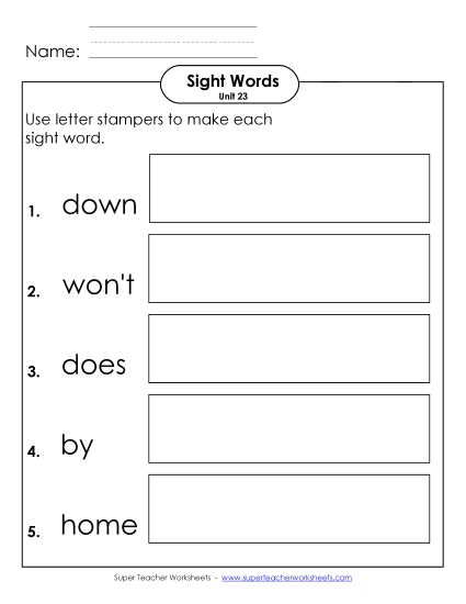Worksheets - Letter Stampers (Unit 23) Worksheets - Letter Stampers (Unit 23)