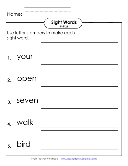 Worksheets - Letter Stampers (Unit 26) Worksheets - Letter Stampers (Unit 26)