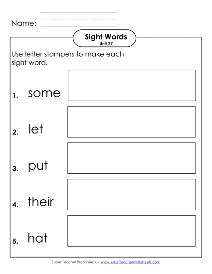 Worksheets - Letter Stampers (Unit 27) Worksheets - Letter Stampers (Unit 27)