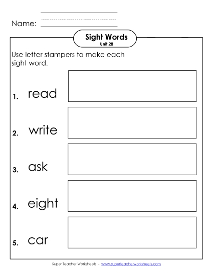 Worksheets - Letter Stampers (Unit 28) Worksheets - Letter Stampers (Unit 28)