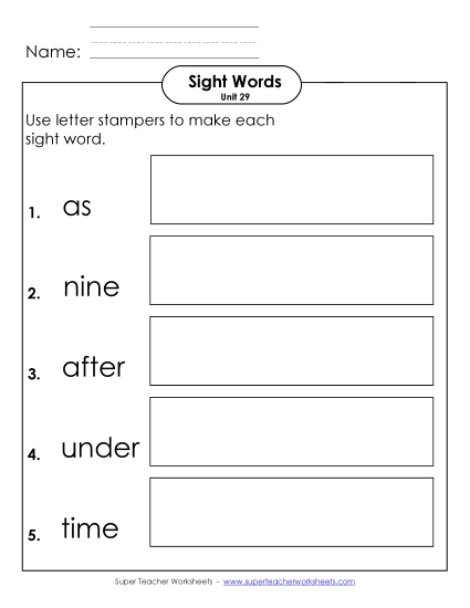 Worksheets - Letter Stampers (Unit 29) Worksheets - Letter Stampers (Unit 29)