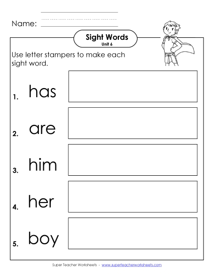 Worksheets - Letter Stampers (Unit 6) Worksheets - Letter Stampers (Unit 6)