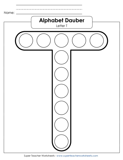Letter Recognition - Letter T - Dabber