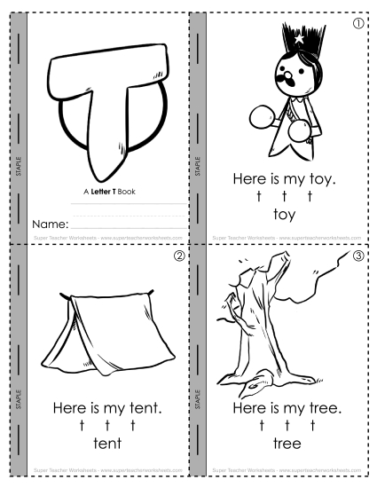 Consonant Sounds - Letter T Mini-Book