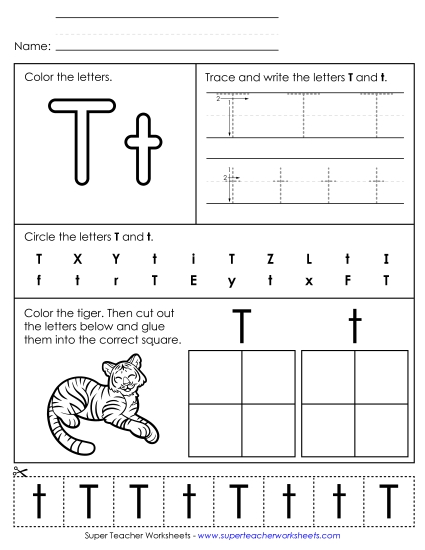 Letter T: Mixed Skills - Letter T - Mixed Skills (Basic)