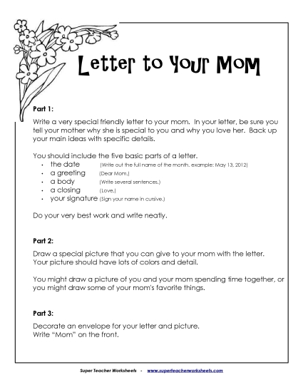 Make Gifts For Moms - Letter to Mom
