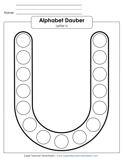 Letter Recognition - Letter U - Dabber