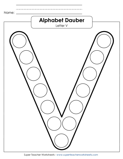 Letter Recognition - Letter V - Dabber