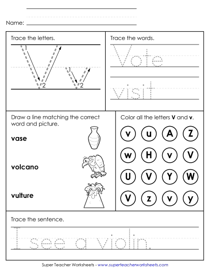 Letter V: Mixed Skills - Letter V - Mixed Skills (Intermediate) Letter V: Mixed Skills - Letter V - Mixed Skills (Intermediate)