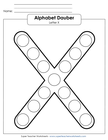 Letter Recognition - Letter X - Dabber