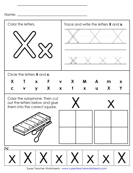 Letter X: Mixed Skills - Letter X - Mixed Skills (Basic)