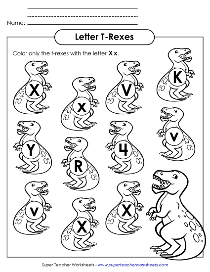 Letter Recognition - Letter X x Recognition - T-Rex