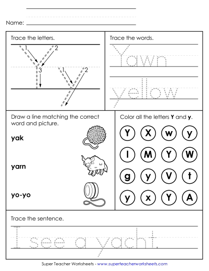 Letter Y: Mixed Skills - Letter Y - Mixed Skills (Intermediate) Letter Y: Mixed Skills - Letter Y - Mixed Skills (Intermediate)