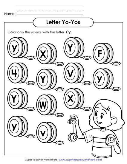Letter Recognition - Letter Y y Recognition - Yo-yo Letter Recognition - Letter Y y Recognition - Yo-yo