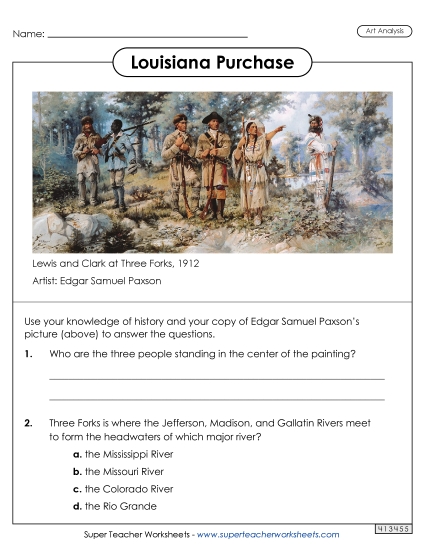 Art Analysis - Lewis and Clark at Three Forks (Art Analysis) Art Analysis - Lewis and Clark at Three Forks (Art Analysis)