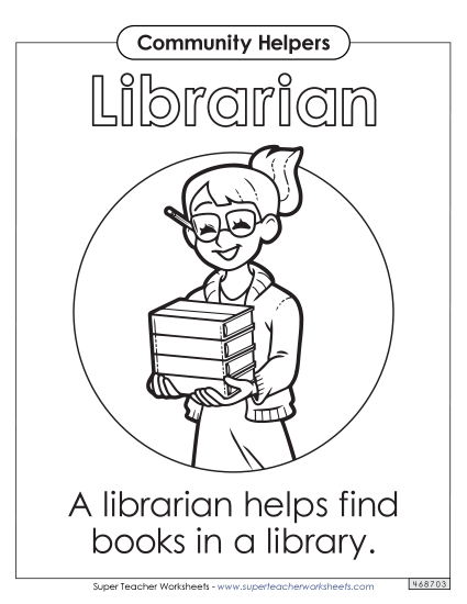 Anchor Chart / Coloring Pages - Librarian Anchor Chart / Coloring Pages - Librarian