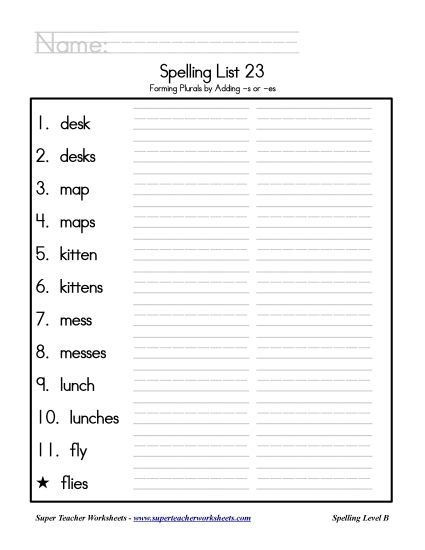 List B-23 - List 23: Word List List B-23 - List 23: Word List