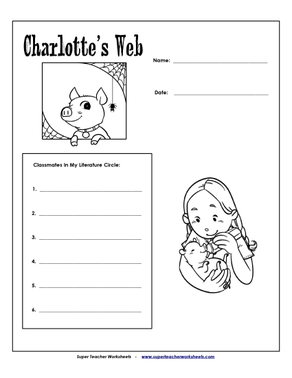 Literature Circles - Lit. Circles: Cover Page Literature Circles - Lit. Circles: Cover Page
