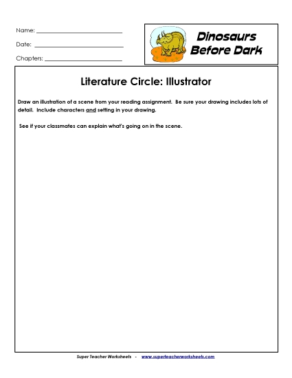 Dinos Before Dark Literature Circles - Lit. Circles: Illustrator